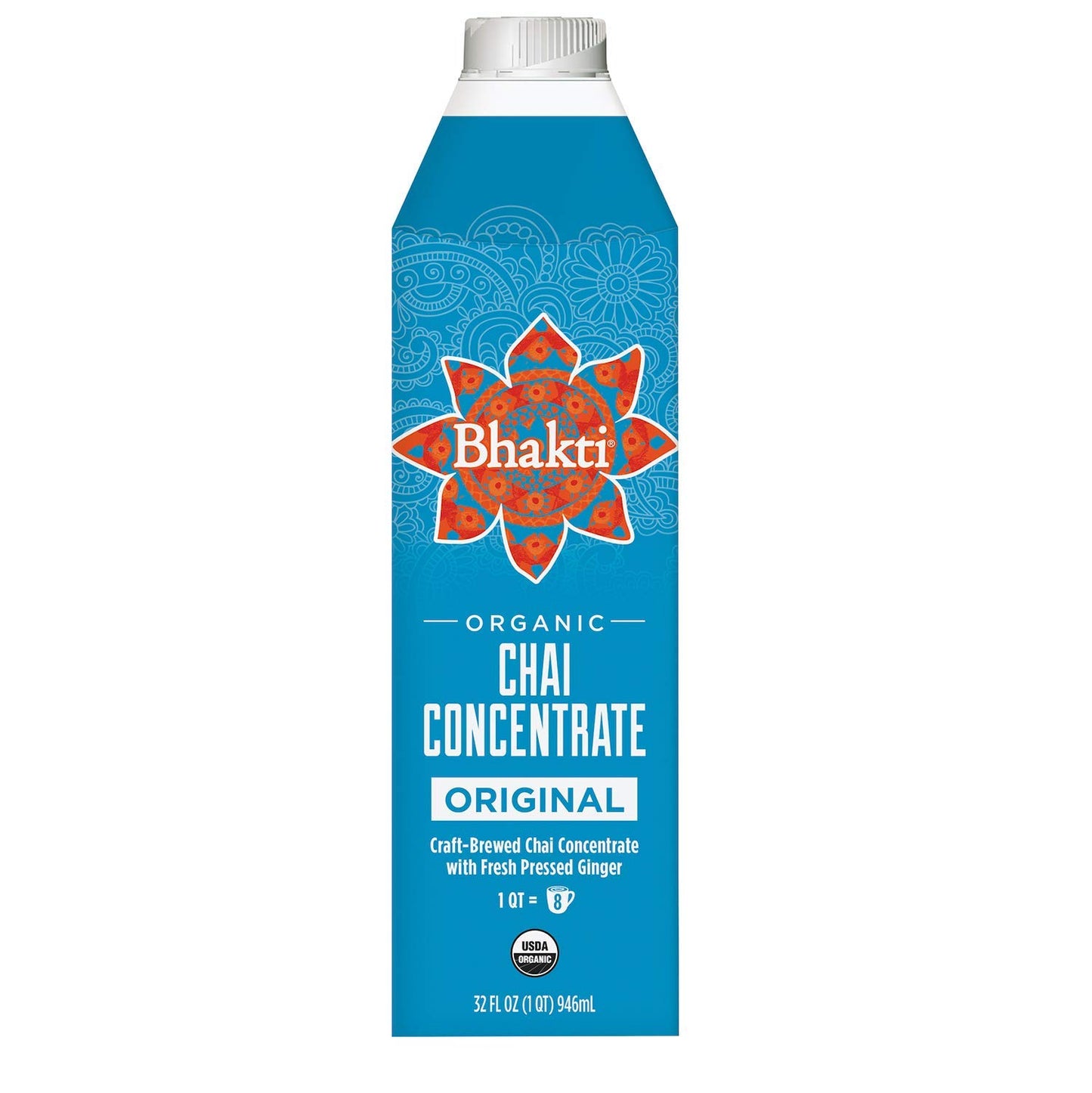 BHAKTI CHAI Organic Original Chai Concentrate, 32 FZ