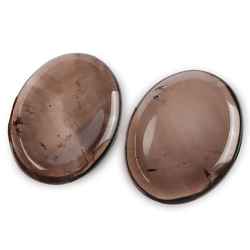 Artistone 2 Pcs Smoky Quartz Crystal Palm Stone Polished Chakra Thumb Worry Stones Set Healing Crystals For Anxiety Stress Relie