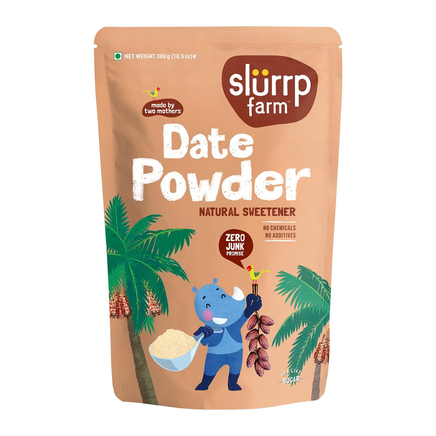 Slurrp Farm Seedless Arabian Date Powder | Kharik/Khajur Powder | 100% Natural Sweetener | No Preservatives No Chemicals | Healthy Substitute For Refined Sugar | Dates Powder For Little Ones 300G