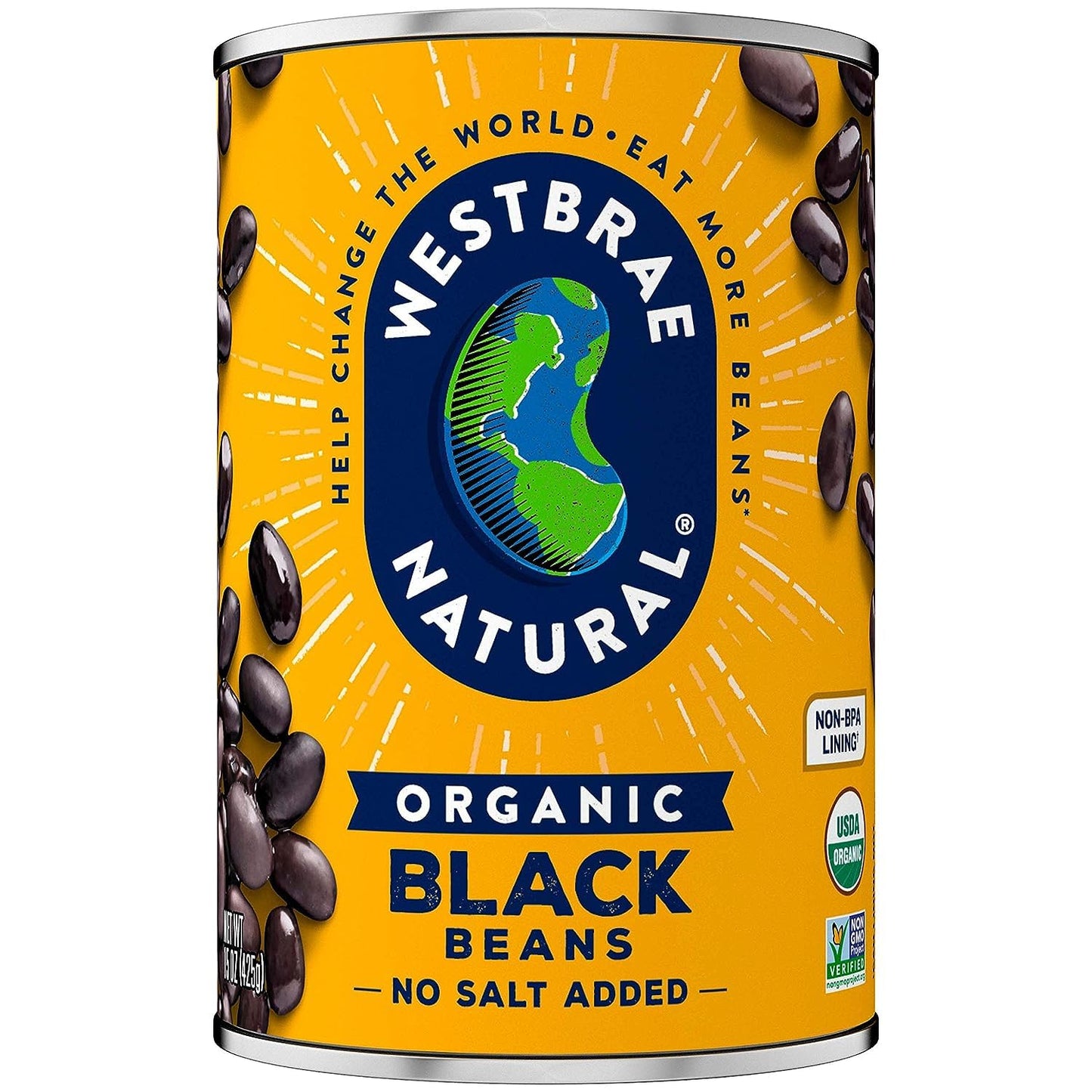 Westbrae Natural Organic Black Beans, 15 Ounce (12 Pack)