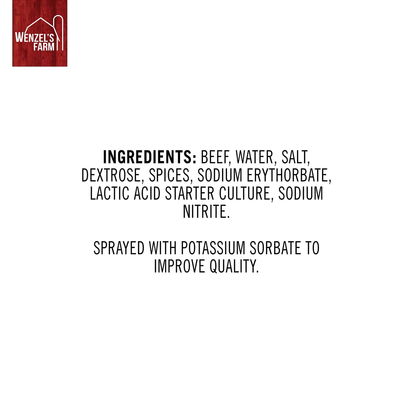 Wenzels Farm Beef Sticks - High Protein, Low Carb, Gluten Free - 32 Count