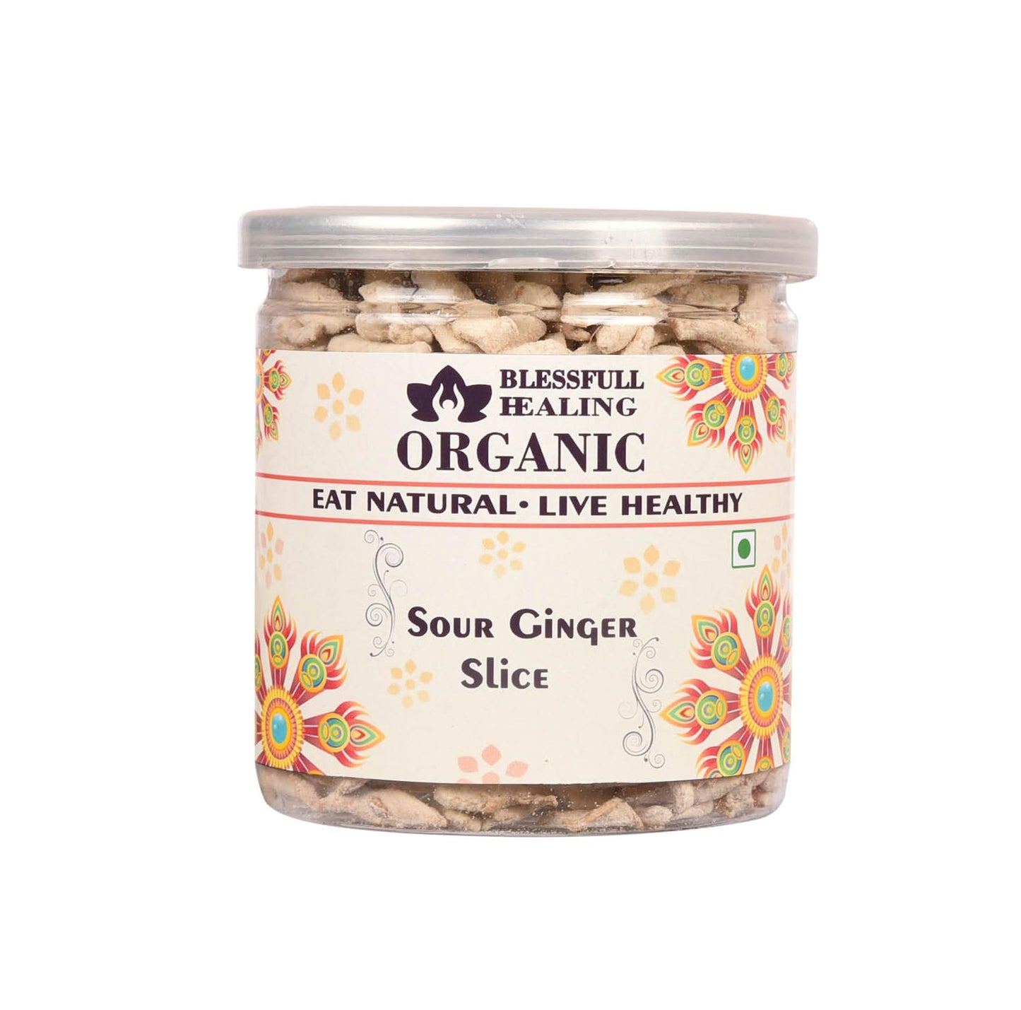 Blessfull Healing Organic Sour Ginger Slice 250 Gram Airtight Container