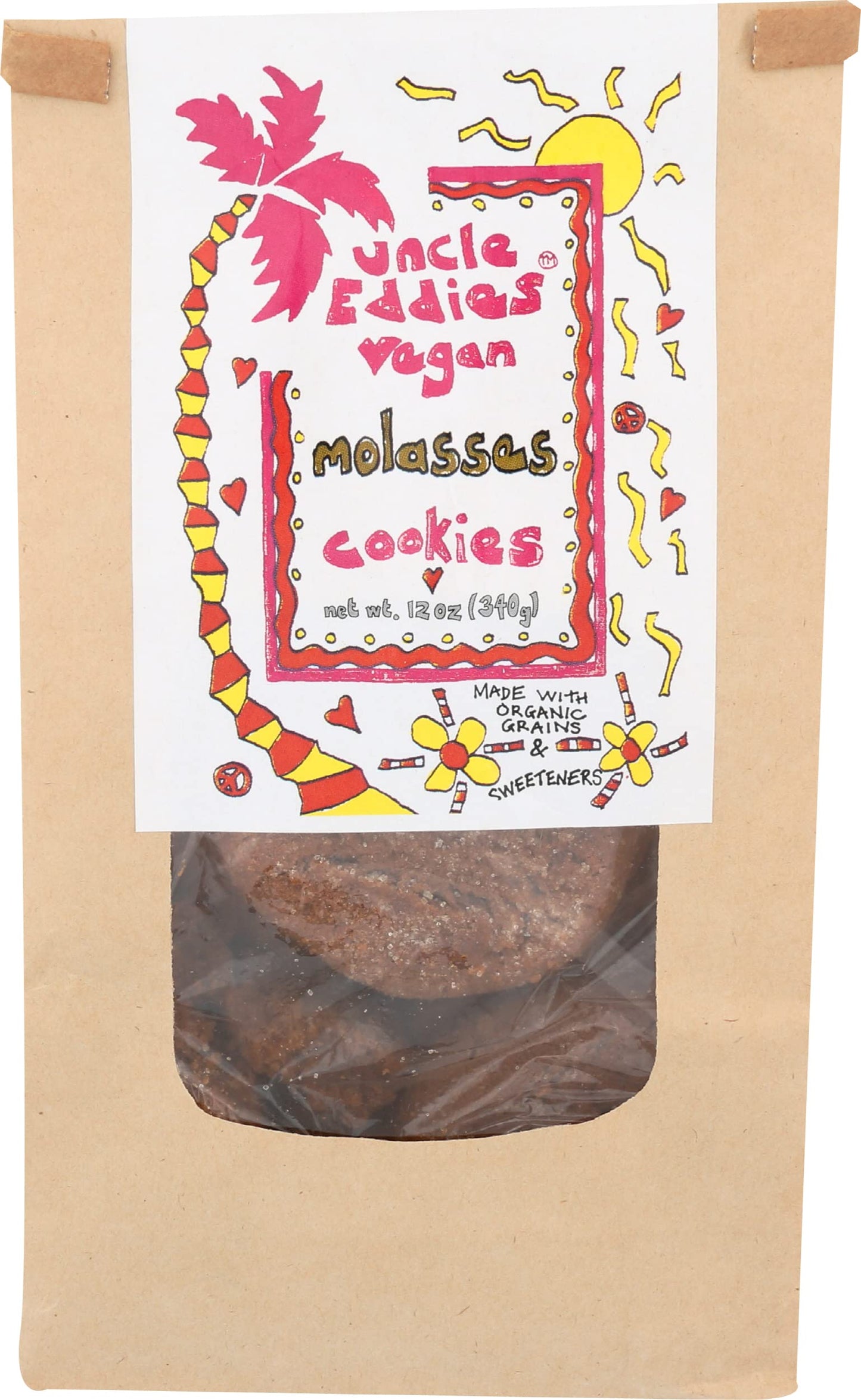 Uncle Eddies Vegan, Organic Molasses Cookie, 12 oz