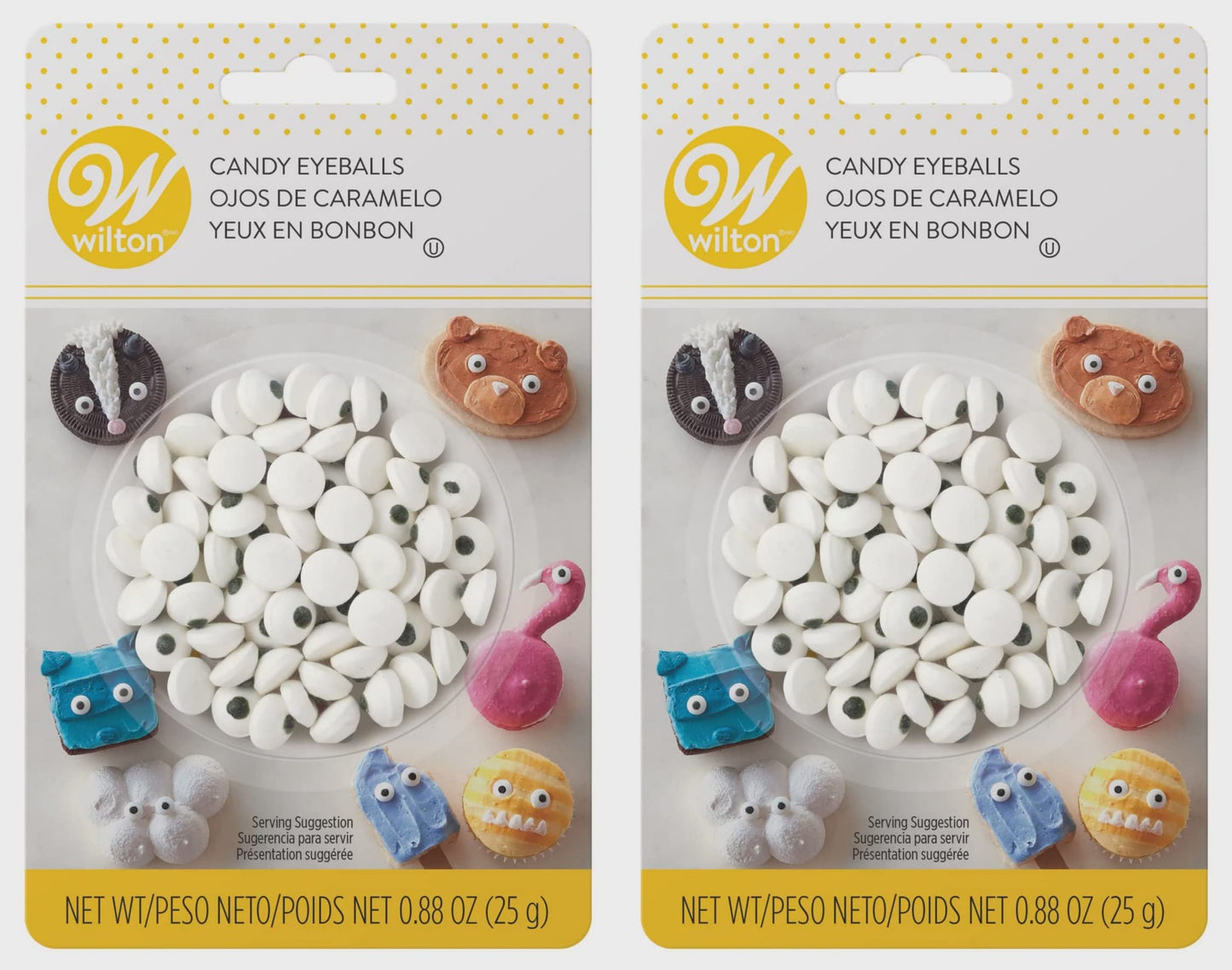 Candy Decorations 50/Pkg-White Eyeballs