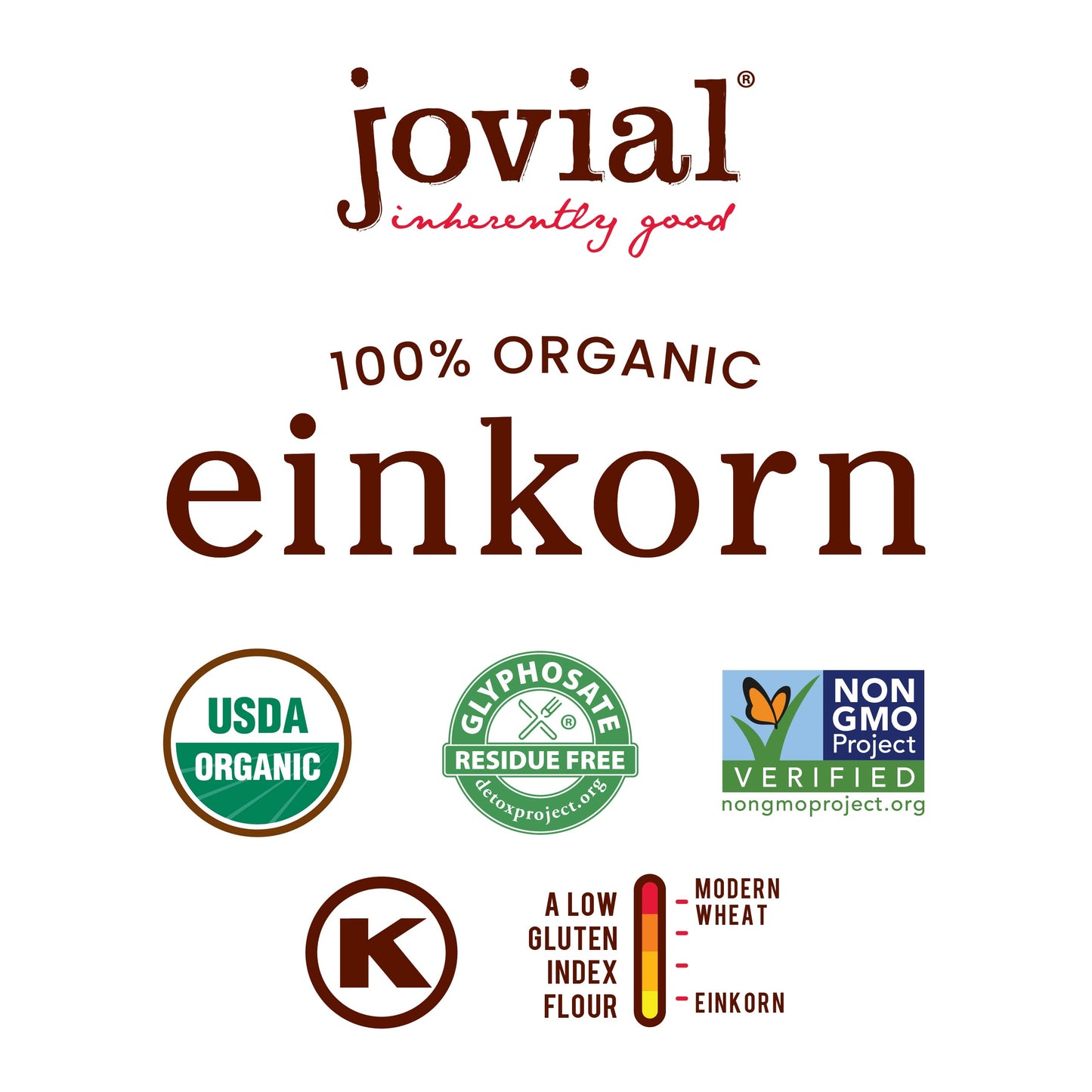 Jovial Einkorn Organic Wheat Berries, High Protein, Non-GMO, 16 Oz, 3 Pack