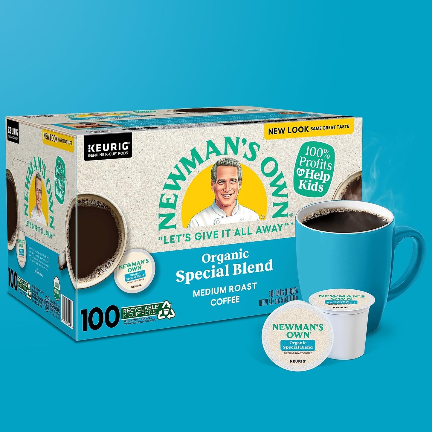 Newmans Own Special Extra Bold Blend Coffee Single-Serve K-Cups Medium Roast 100 Count (Packaging May Vary)