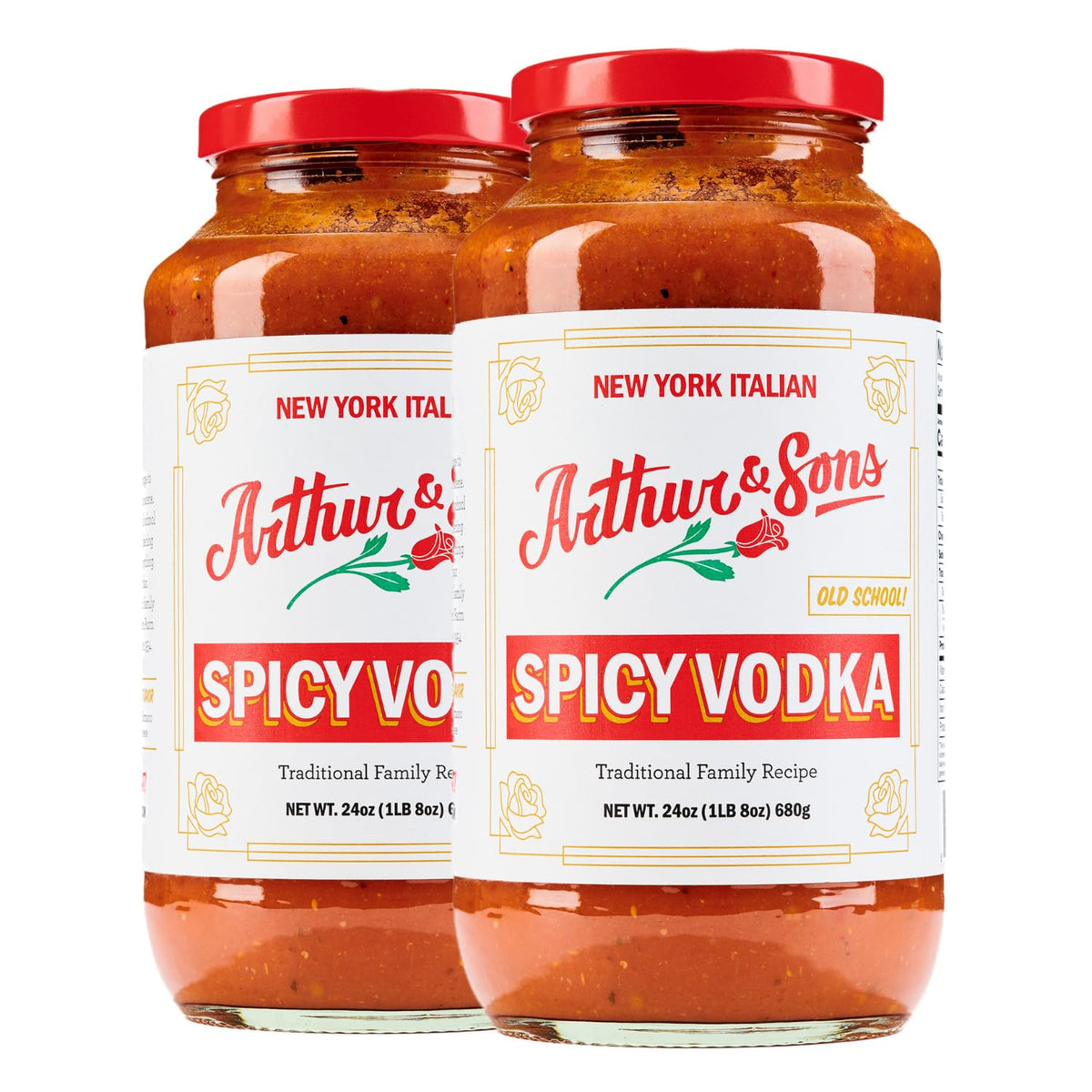 Arthur And Sons Spicy Flavor Blend Sauce - Creamy Italian Recipe With A Kick Top-Grade Quality All-Natural Ingredients Non-Gmo Gluten-Free Perfect For Pasta Pizza And Cooking - 2 Pack (48Oz)