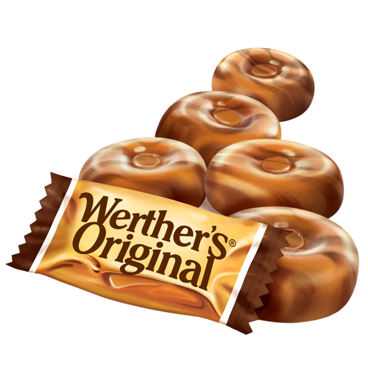 Werthers Original Hard Carmel Coffee Candy, 2.65 Oz Bags (Pack of 12)