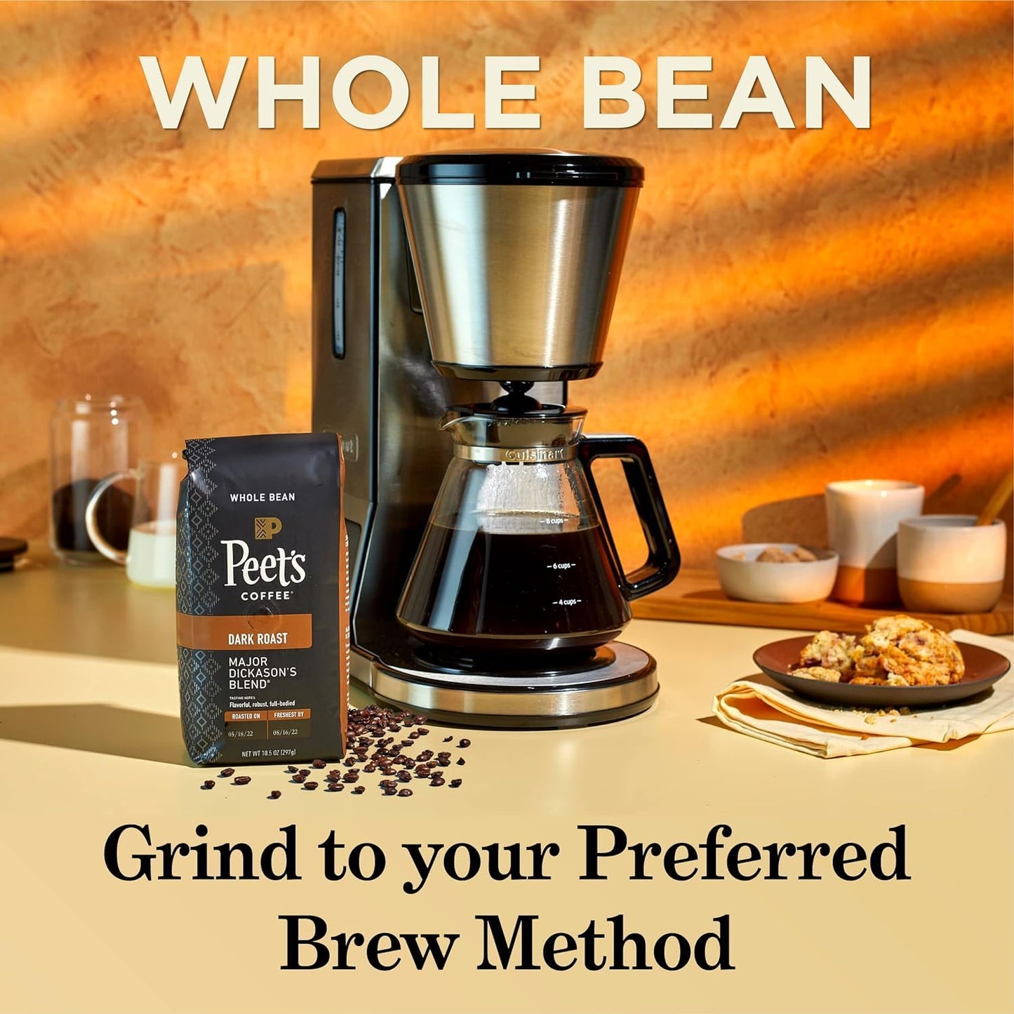 Peets Coffee Dark Roast Whole Bean Coffee - Espresso Forte 32 Ounce (Pack of 1)