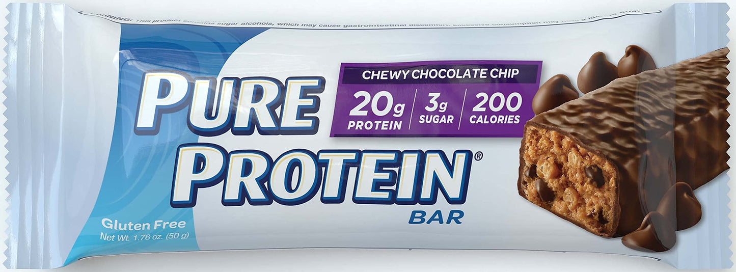 Pure Protein High Protein Bar Chewy Chocolate Chip - 6 CT