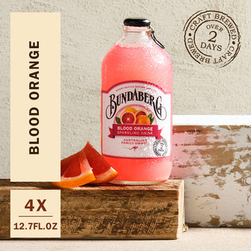 Bundaberg Sparkling Fruit Drink, Blood Orange, 12.7 Fl Oz, Pack of 4