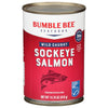 Bumble Bee Canned Red Sockeye Salmon 14.75 Oz Can - Top-Grade Wild Caught Salmon With Skin & Bones - 20G Protein - Msc Certified Sustainable Seafood Non-Gmo Gluten Free Kosher