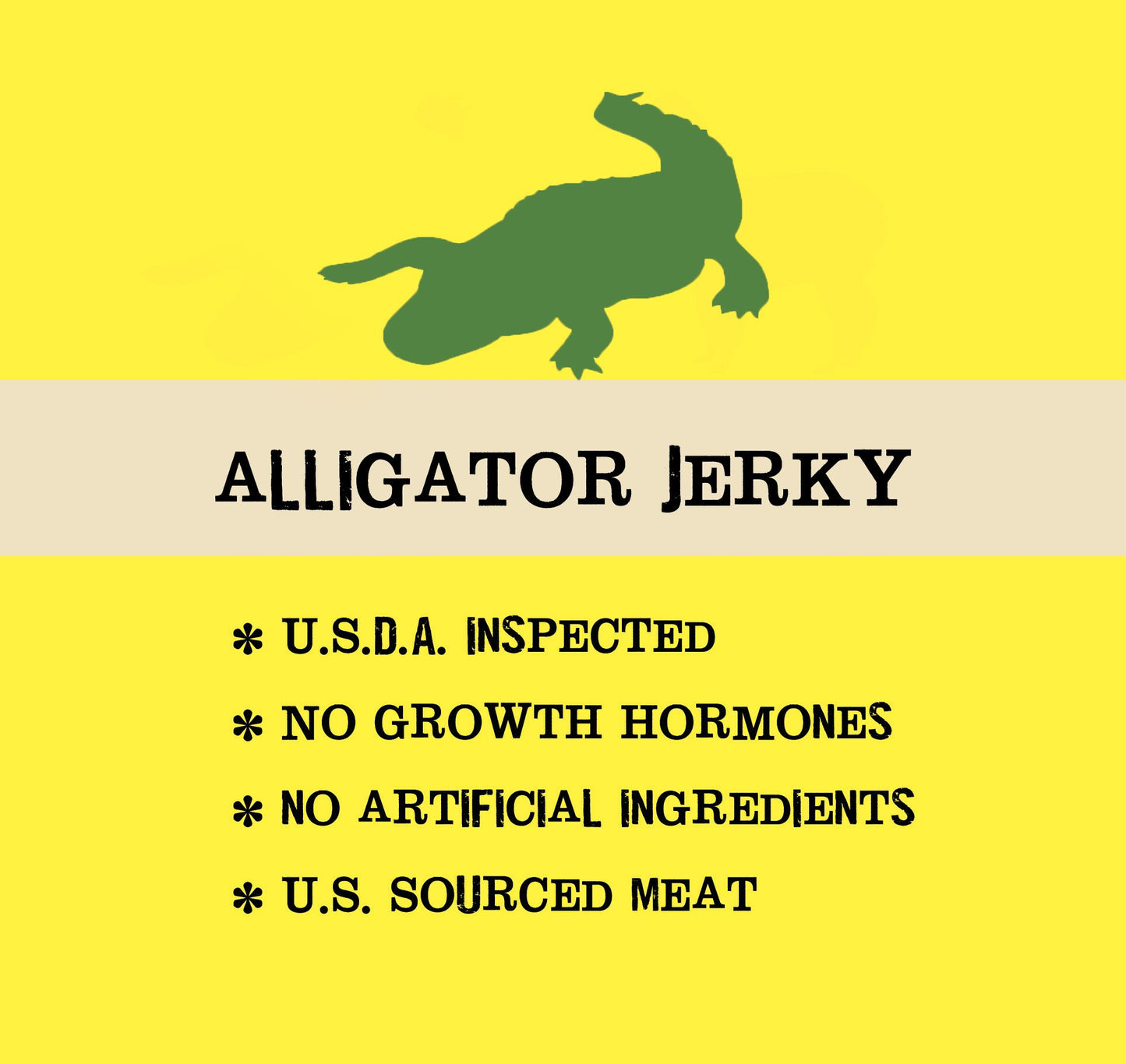 Jerky.Com Orginal Alligator Jerky - The Best Wild Game Original Alligator Jerky On The Market - 100% Original Alligator - No Add