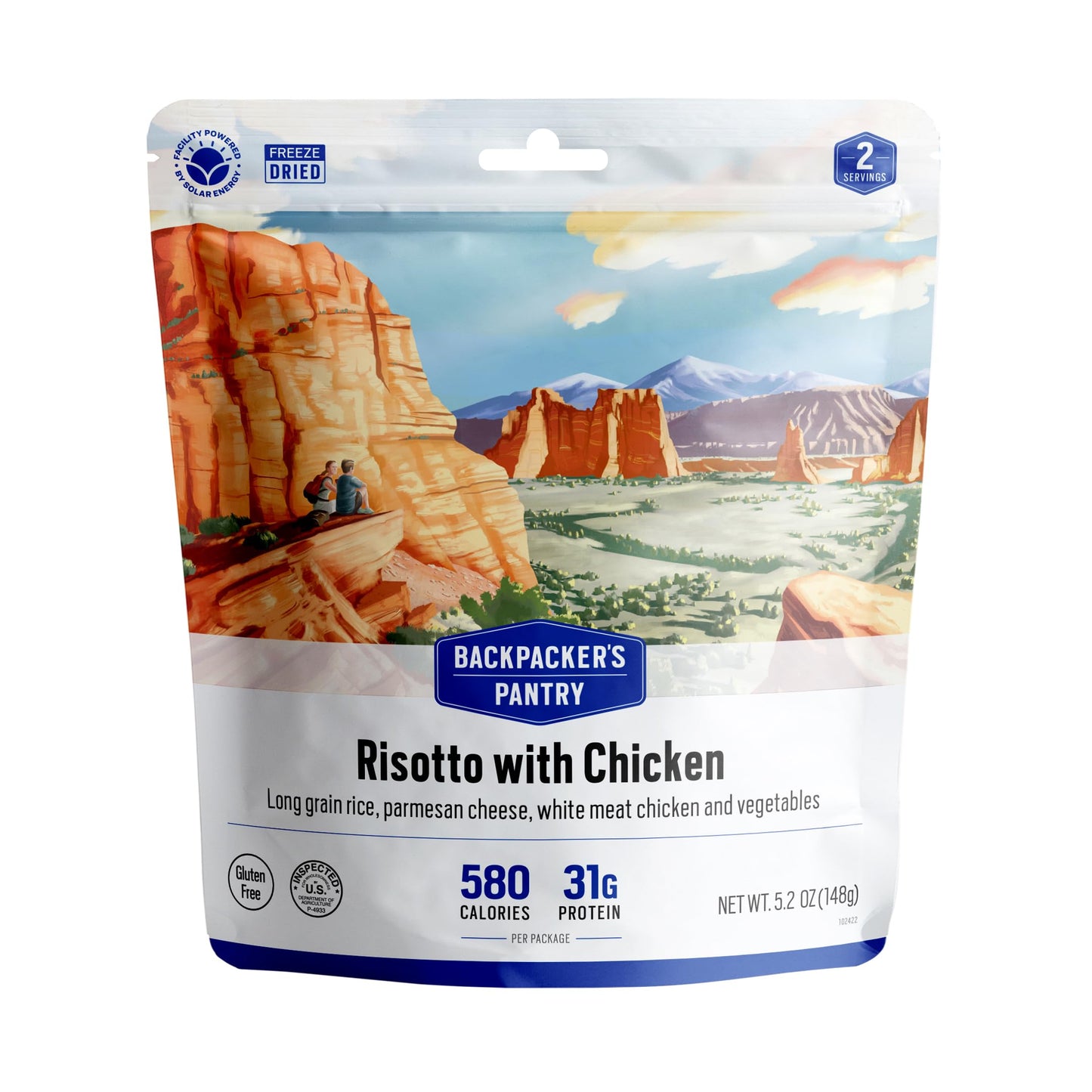 Backpackers Pantry Risotto with Chicken | Freeze Dried Backpacking & Camping Food, 1 Count