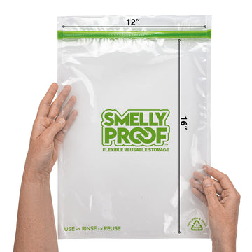 Reusable Freezer Bags For Food Storage By Smelly Proof - Made In Usa, Easy Clean, Dishwasher-Safe, Peva & Bpa Free, Xxl 3-Mil Th