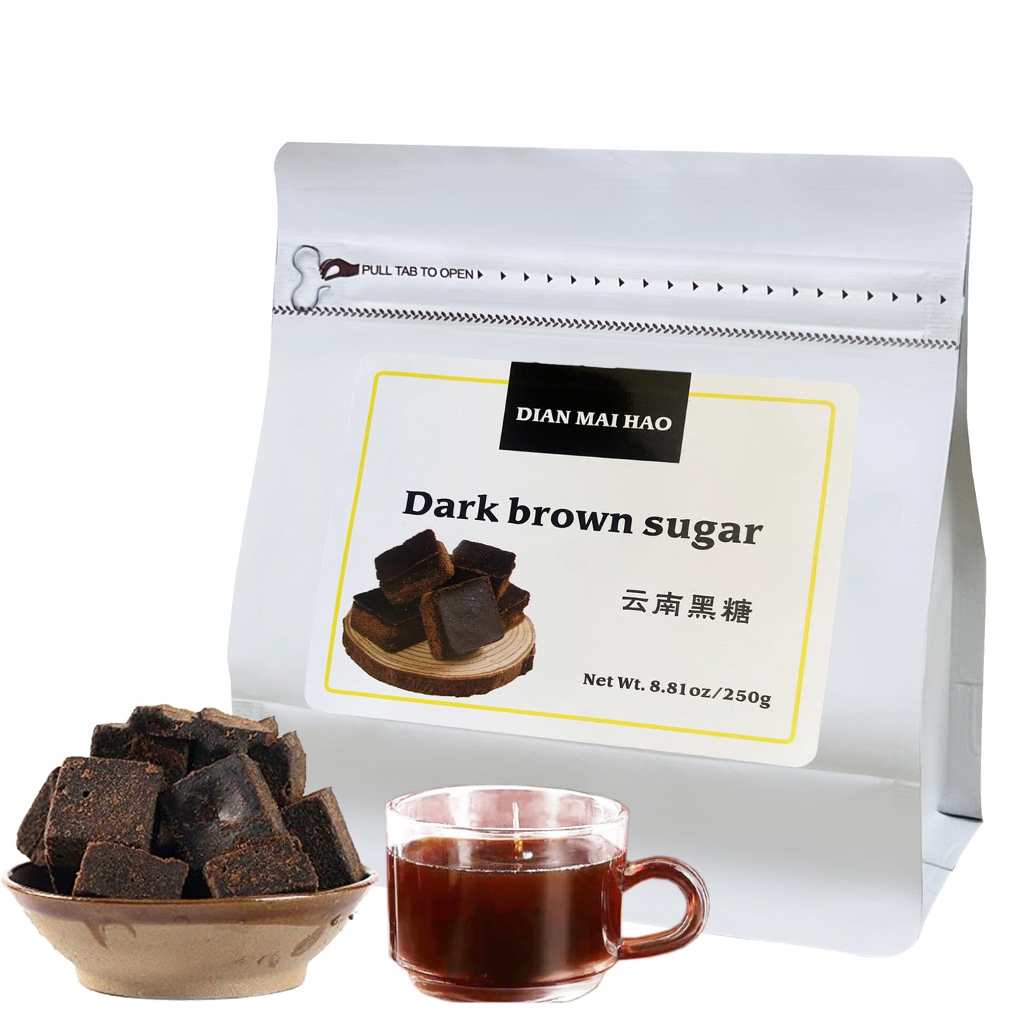 Handmade Dark Brown Sugar Period 250G 8.81Oz
