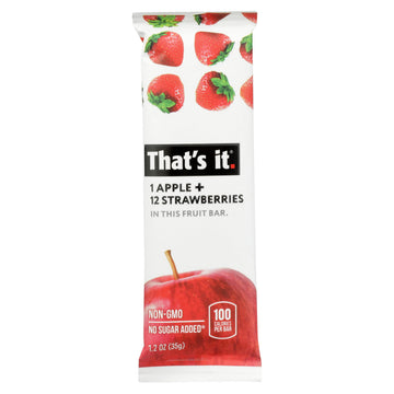 That'S It Fruit Bar - Apple And Strawberry - Case Of 12 - 1.2 Oz(D0102Hxx01W.)