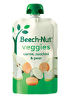 Beech-Nut Baby Food Pouches, Carrot Zucchini & Pear Veggie Puree Baby & Toddler Food, 3.5 oz (12 Pack)