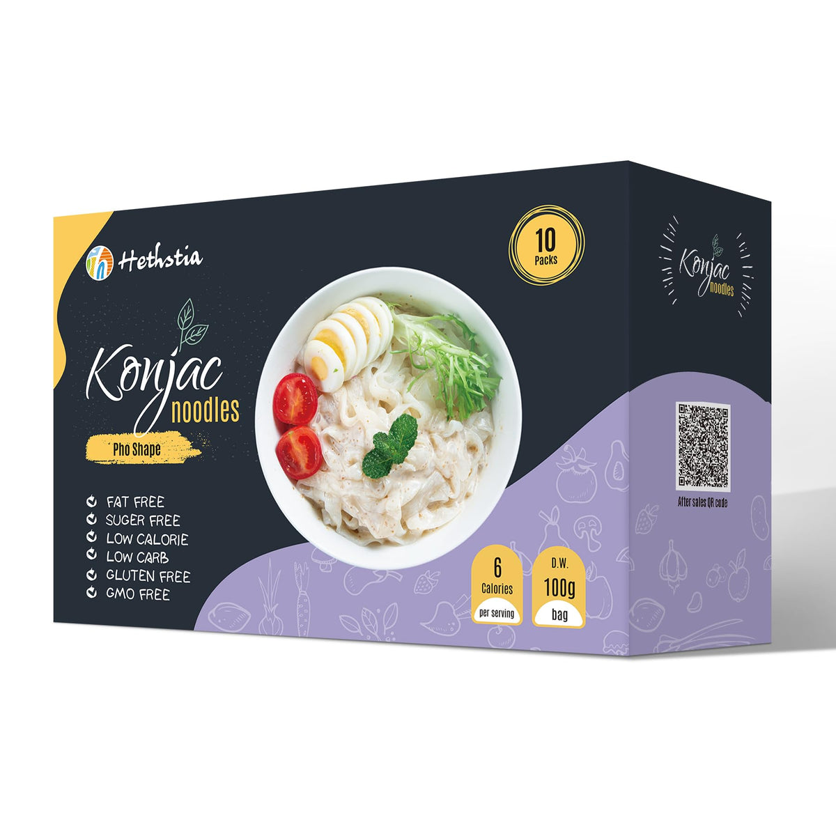 Hethstia Shirataki Noodle Vegan Pho Konjac Noodle Ready To Eat Plant-Based Vietnamese Low Carb Konjac Noodle Pho Low Calorie Keto Gluten-Free Sugar-Free Non-Gmo Healthy Meal & Holiday Gift