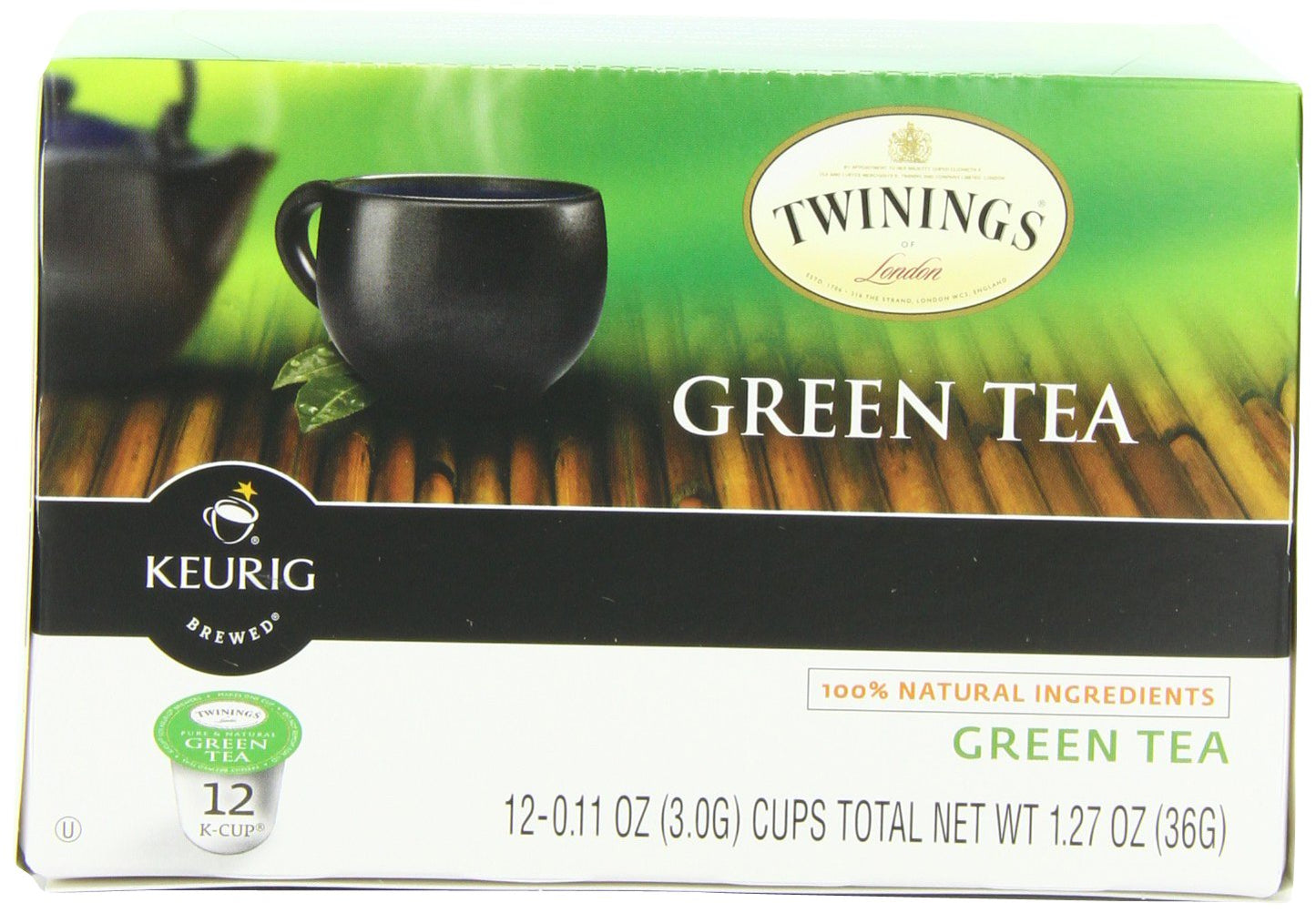 Twinings Green Tea, K-Cup, 12 Count (Pack of 3)