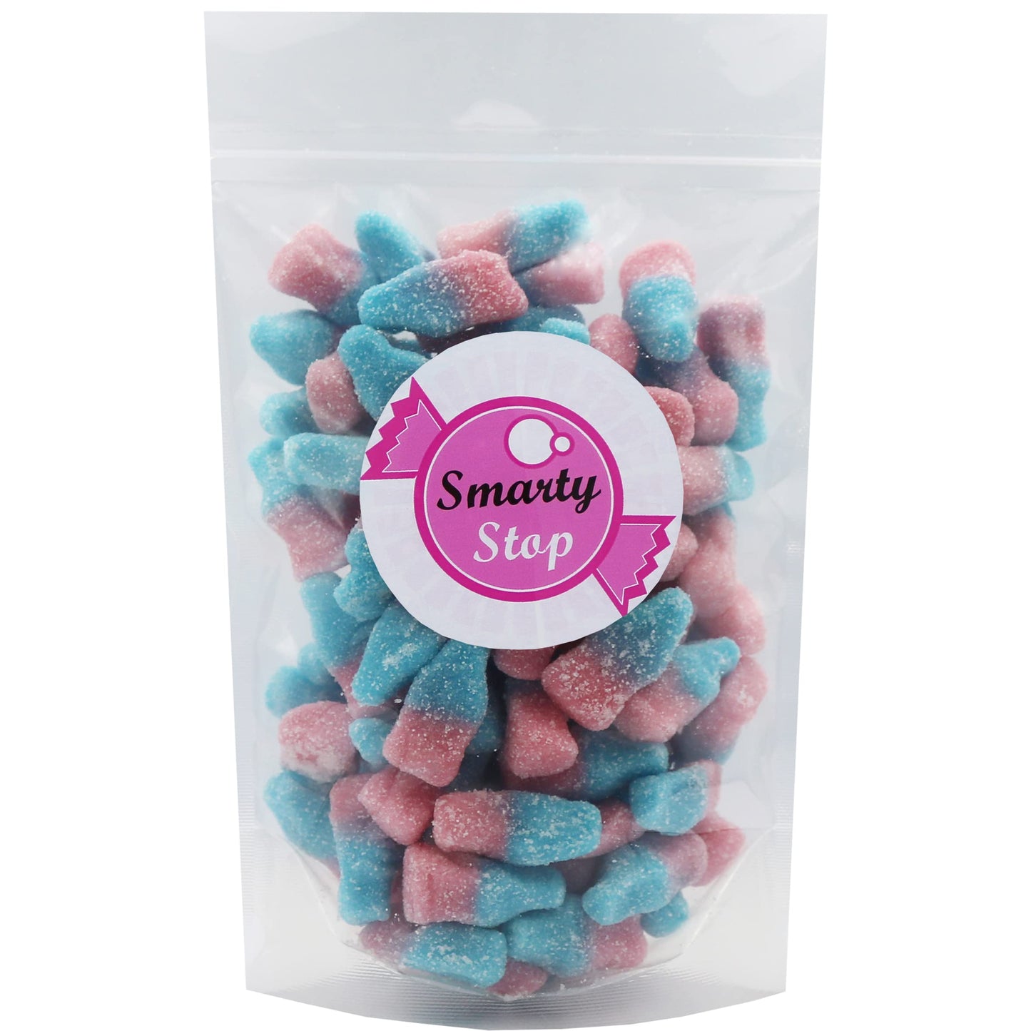 Smarty Stop Sour Cola Bottle Gummy Candy (1 Pound, Mini Bubble Gum)