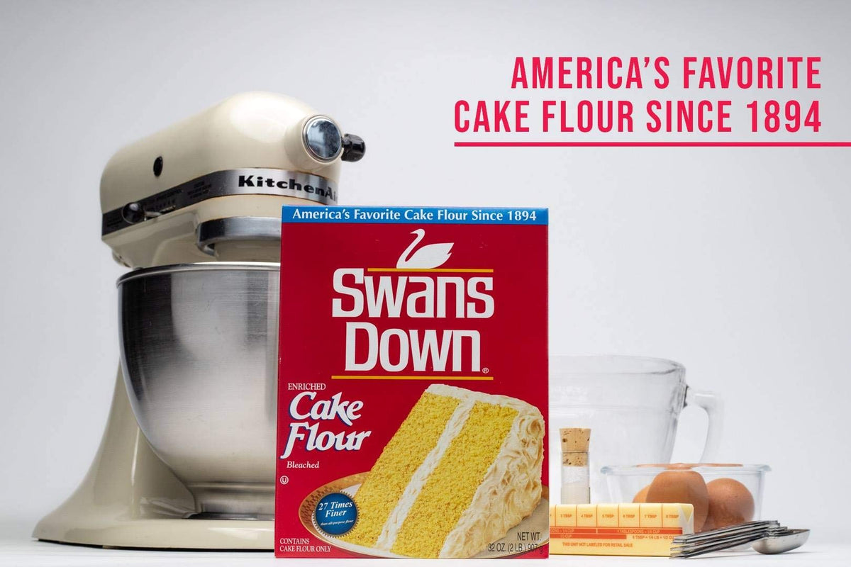 Swans Down Regular Cake Flour, 32-Ounce Boxes, Pack of 8, 2 Pound Total Weight