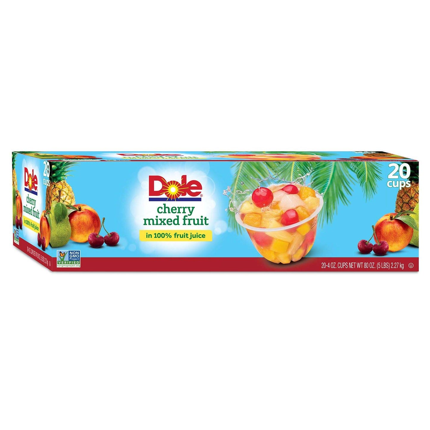 Dole Cherry Mixed Fruit (20 Pack-4 OZ), 80 Ounce