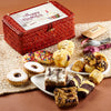 Dulcet Gift Baskets Happy Birthday Sampler Red Wicker Basket Featuring Muffins Sprinkle Cookies, Candle, Balloons And More. Gift Box For Women, Kids, Friends, Family, Him, Her, Girls & Boys