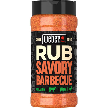 Weber Savory Barbecue Dry Rub, 13.5 Ounce Shaker - Perfect for Grilling and Smoking, Adds Flavor to Meats and Vegetables