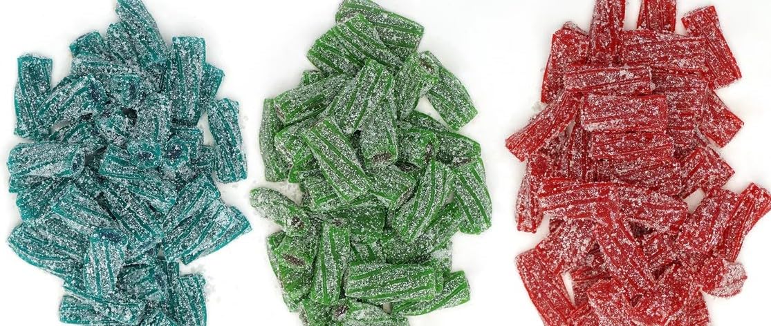 Firstchoicecandy Sour Licorice Twist Bites, Twisteroos Pectin Filled Sour Bites (2.2 Pound, Assorted)