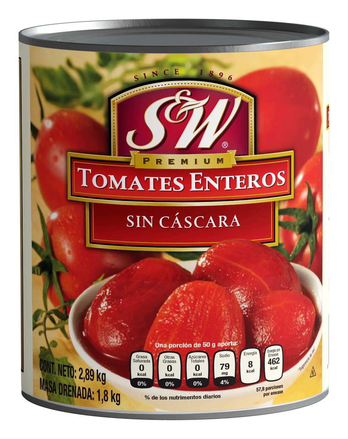 S&W Peeled Whole Tomatoes (2.9 kg, Unit)
