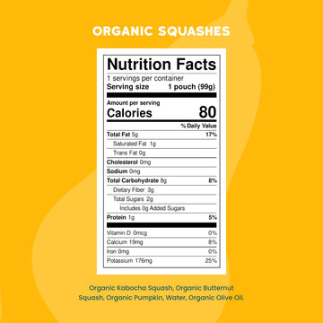 Serenity Kids 6+ Months Organic Veggie Puree Baby Food Pouches - Bpa-Free Pouches - No Added Sugar & Allergen-Free - Healthy Baby Snacks - 3.5 Oz, 6 Pack