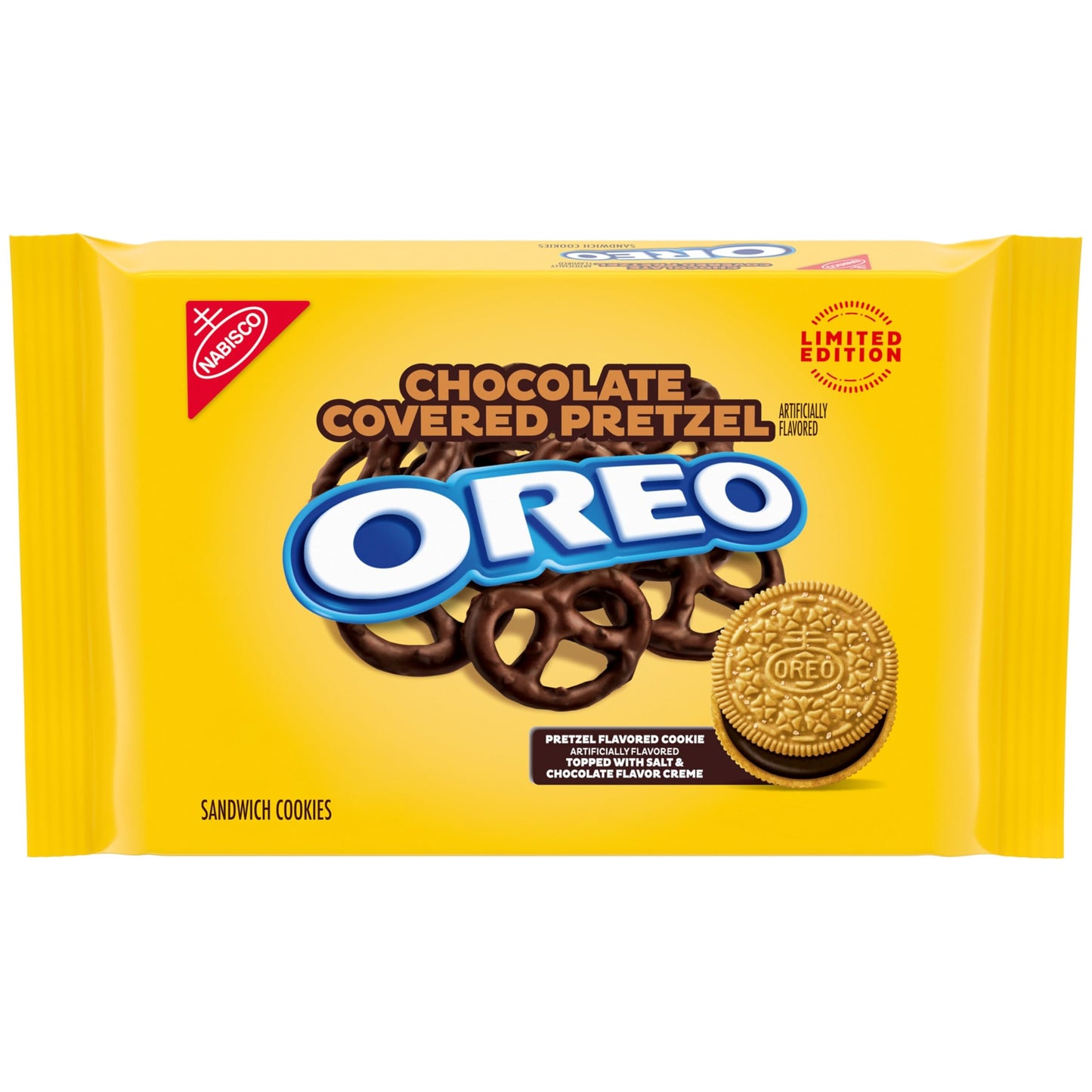 Oreo Chocolate Covered Pretzel Sandwich Cookies Special Release 10.68 Oz