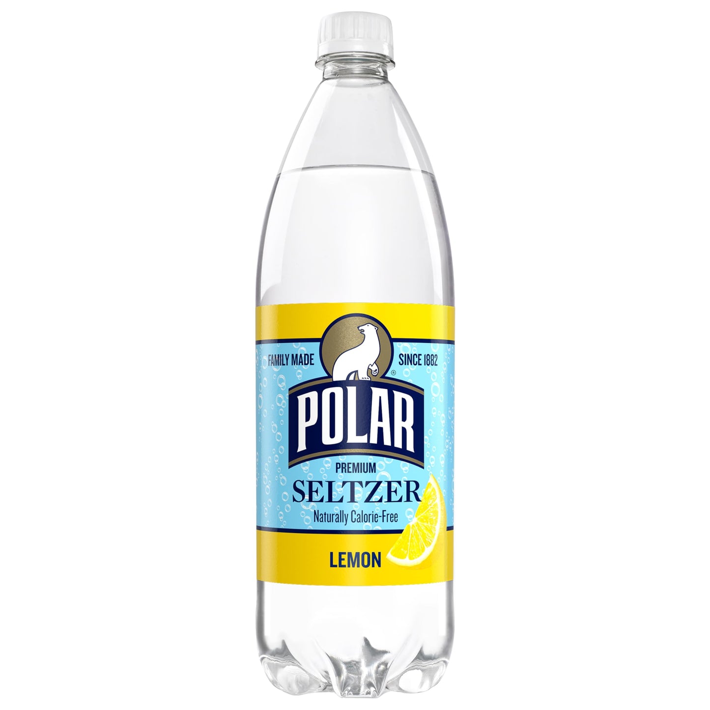 Polar Beverages Seltzer Lemon, 33.8 Fluid Ounce (Pack of 12)