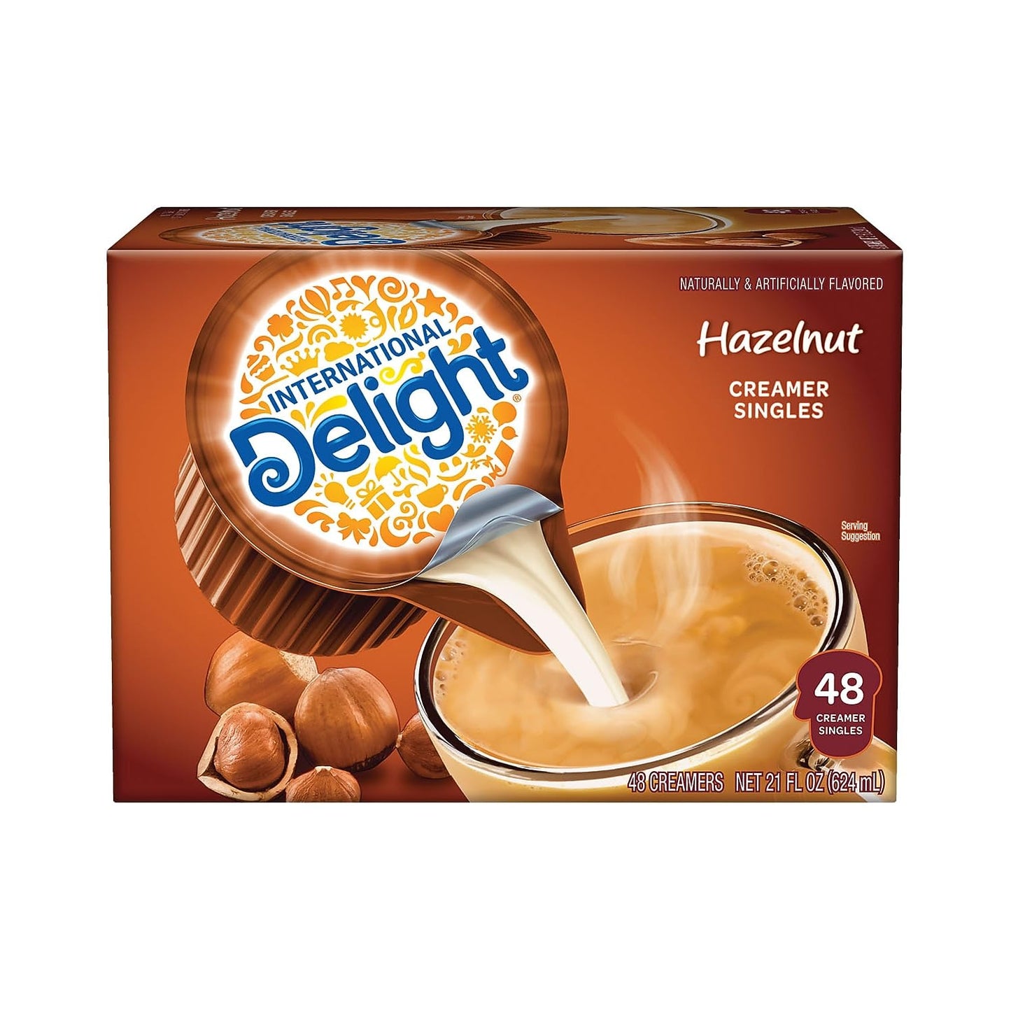 International Delight Hazelnut Liquid Creamer, 0.44 oz., 48/Box (WWI02283)