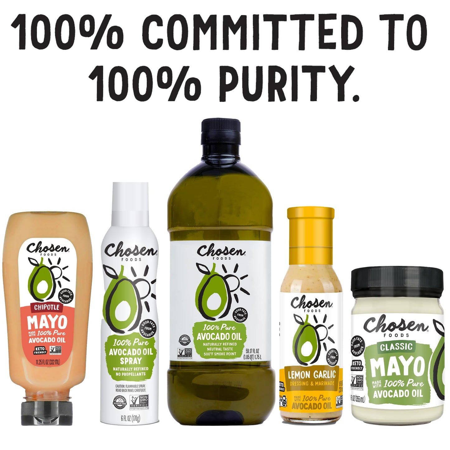 Chosen Foods 100% Pure Avocado Oil, Keto And Paleo Diet Friendly, Kosher Oil For Baking, High-Heat Cooking, Frying, Homemade Sauces, Dressings And Marinades (8.4 Fl Oz)