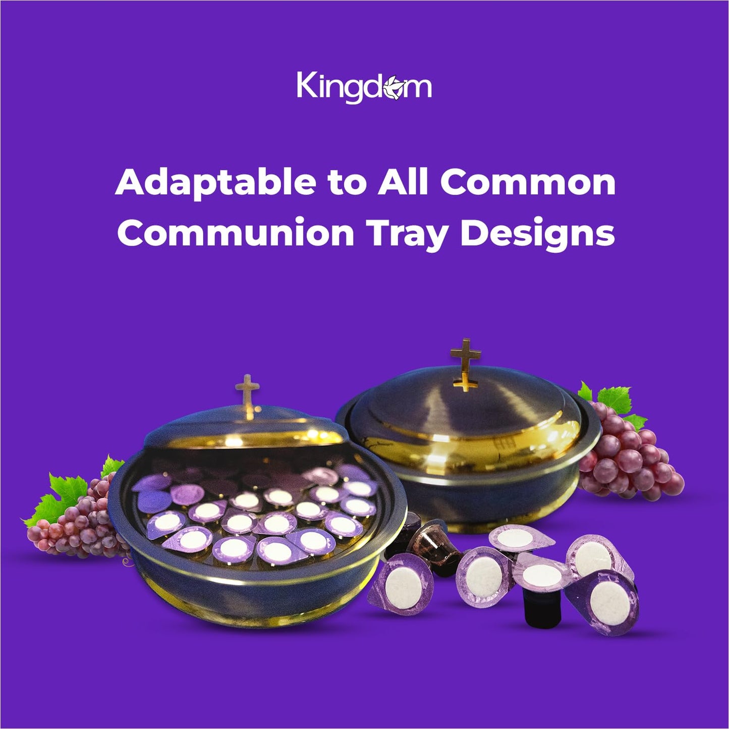 Kingdom Prefilled Communion Cups With Wafers - 30 Count