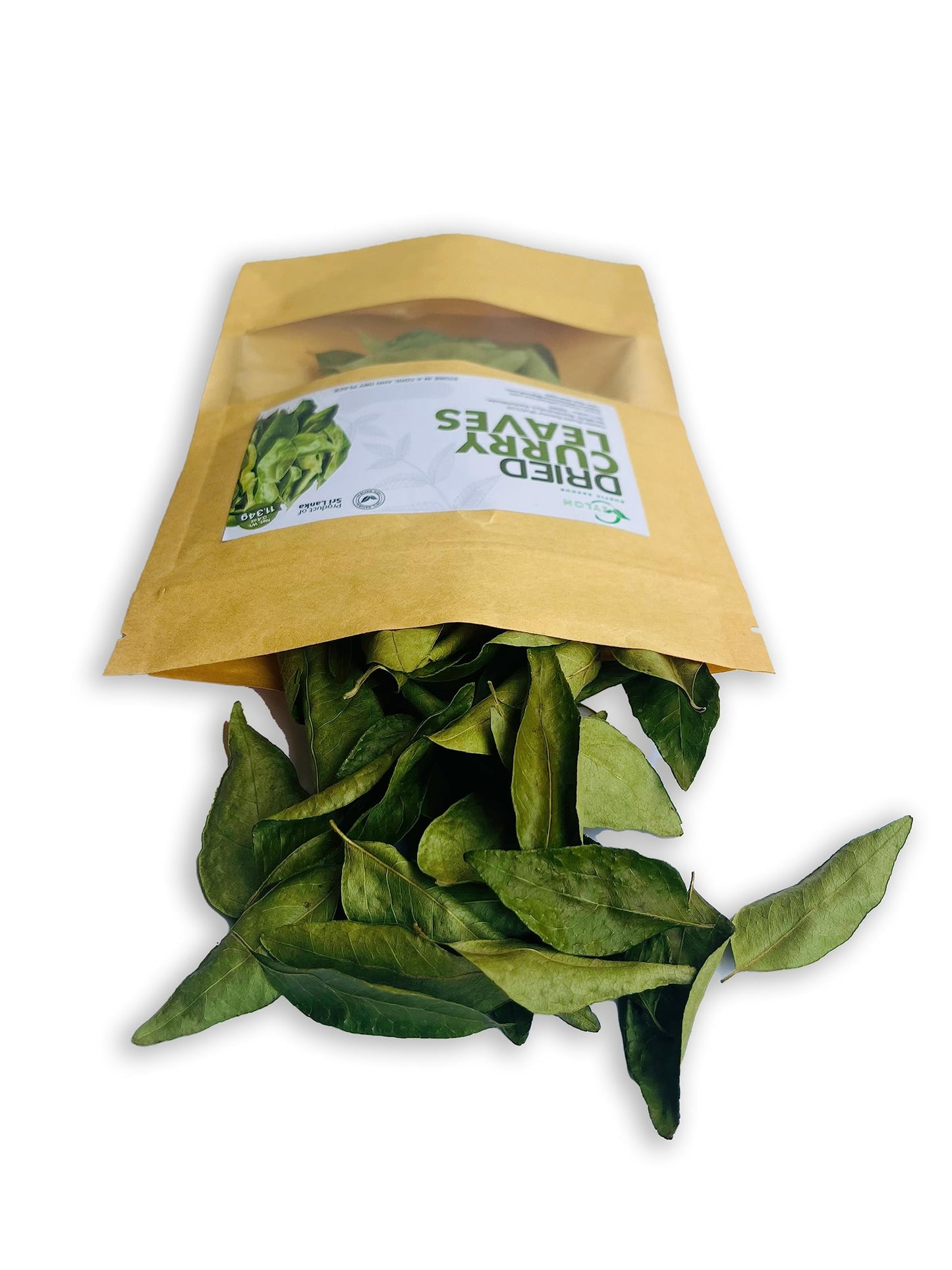 Ceylon Rustic Savour Dried Curry Leaves Organic 0.4 Oz Non-GMO Vegan Gluten Free Aromatic Flavor