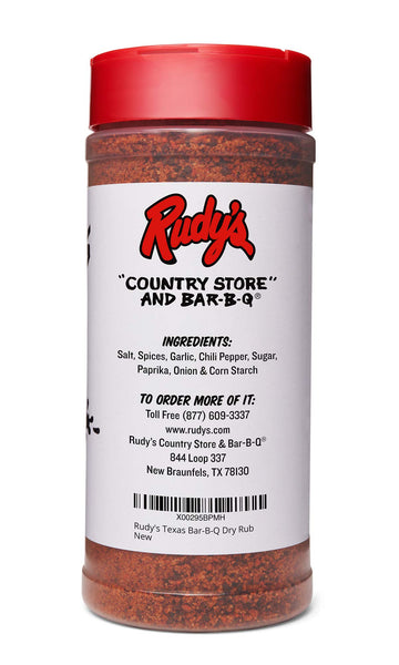 Rudy's Texas Bar-B-Q Dry Rub - 12 Ounce Seasoning for Grilling and Smoking