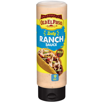 Old El Paso Zesty Ranch Taco Sauce, 9 oz Squeeze Bottle - Perfect for Tacos, Burritos, and Dipping
