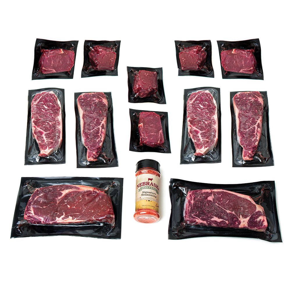 Aged Angus Top Sirloins Ny Layers Ribeyes By Nebraska Star Beef - All Natural Hand Cut And Trimmed With Signature Seasoning - Gourmet Steak Gifts Delivered To Your Home