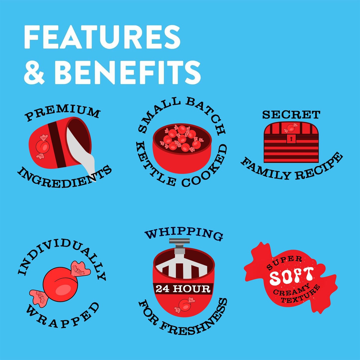 Taffy Town Saltwater Taffy- Chocolate Malt | Gourmet Taffy| Nougat-Style Candy| Soft & Delicious| Sumer Snack Treats| Party Good