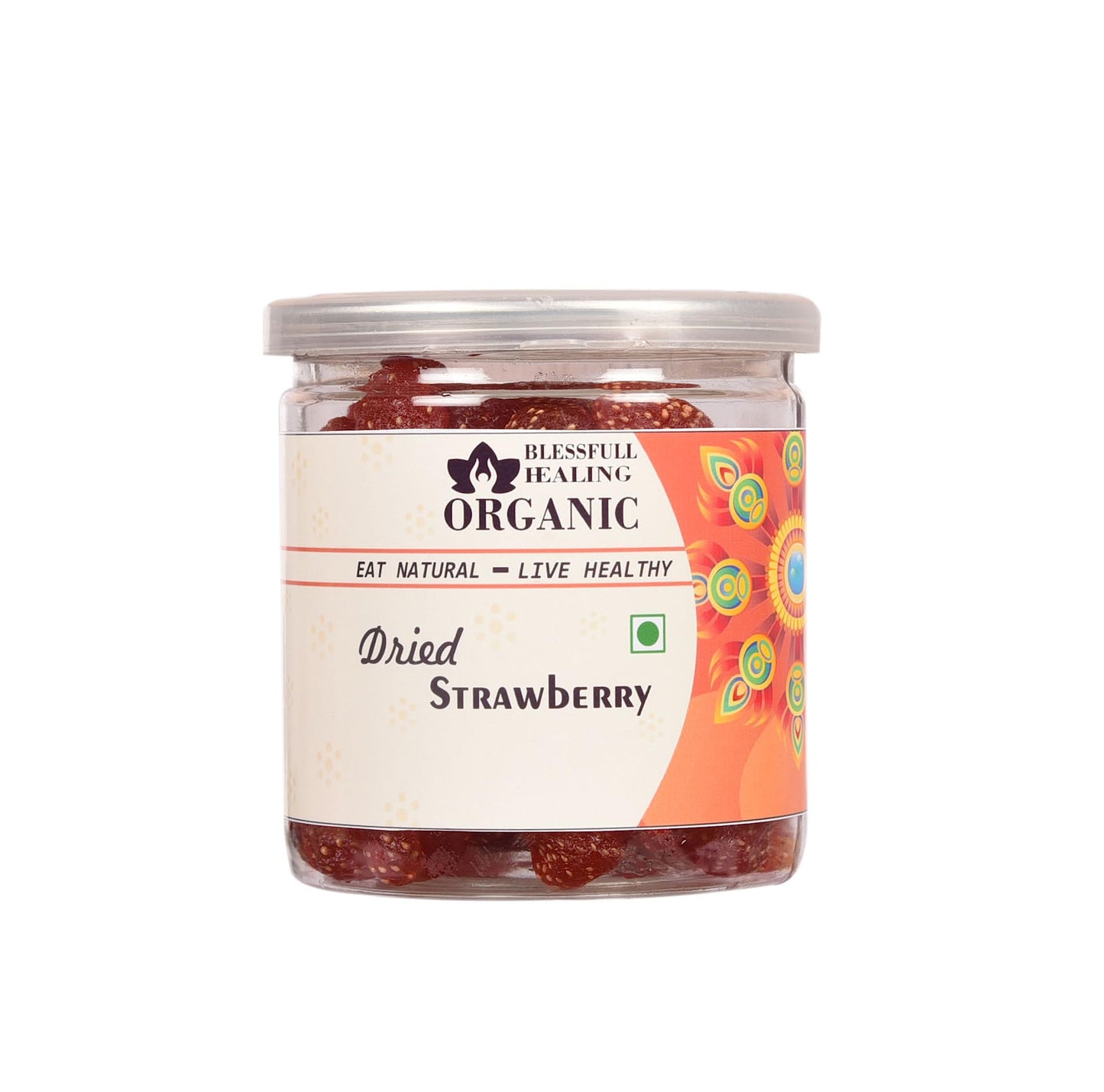 Blessfull Healing Organic Dried Strawberry 300 Gram Airtight Container