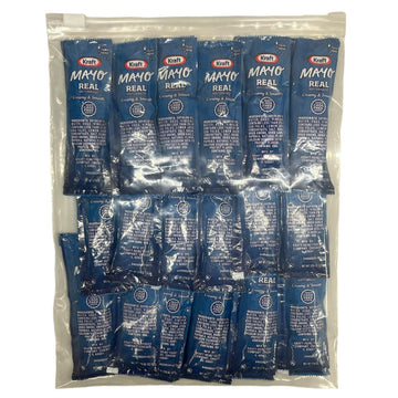CHRONOS Real Kraft Mayo Packets - 50 Count Single Serve 7/16 Oz - Food Safe Slide Seal Bag Included