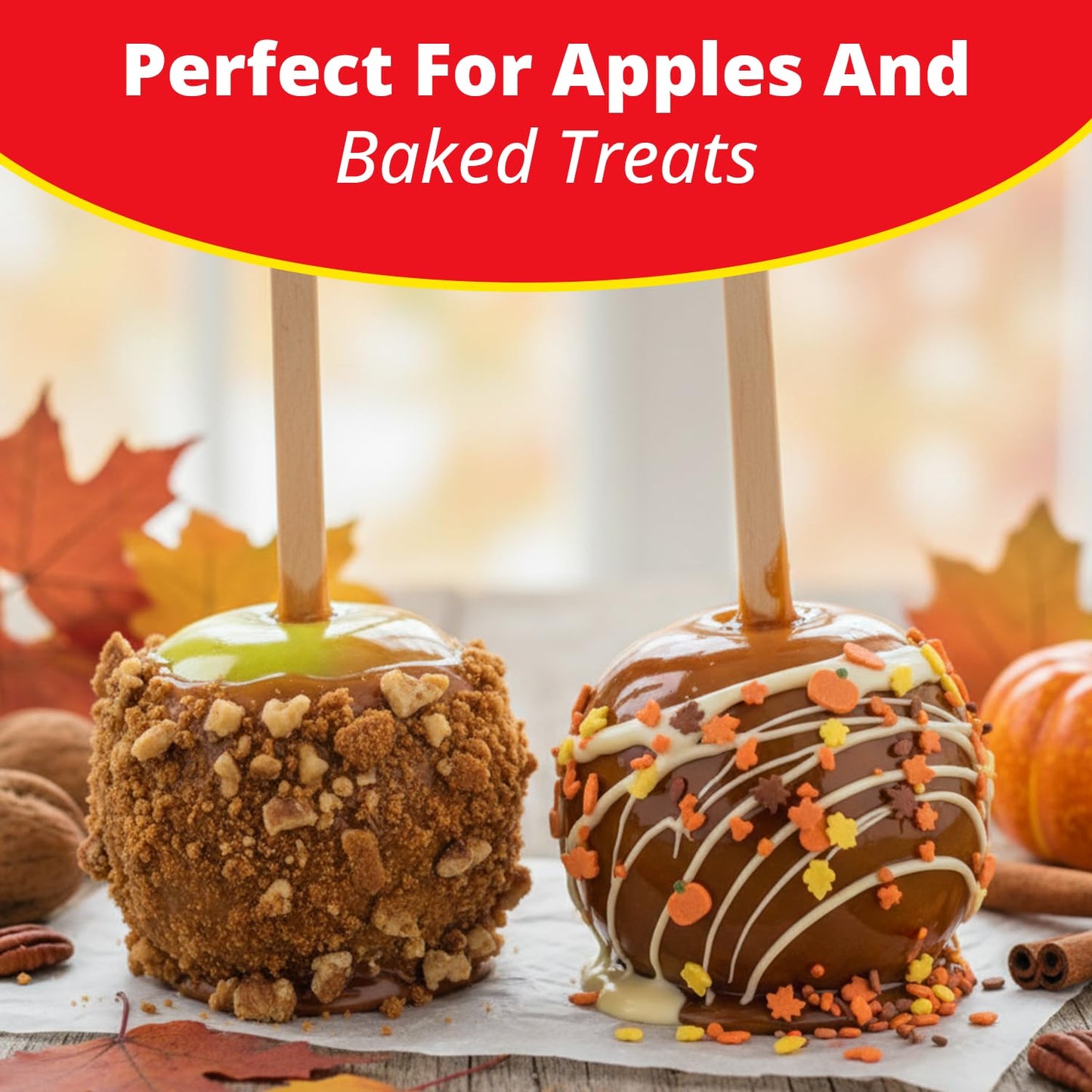 Concord Caramel Apple Wrap 6.05 oz Package (Value 3 Pack - Makes 15 Fresh Caramel Apples)