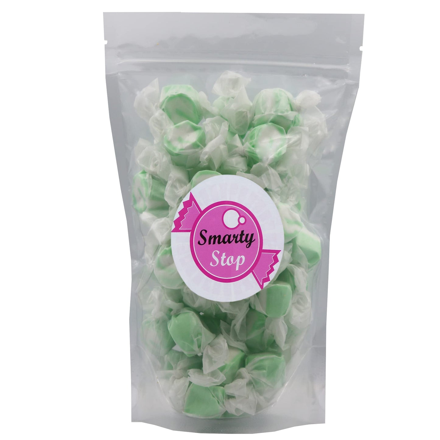 Gourmet Soft And Chewy Salt Water Taffy Candies - Individually Wrapped - Bulk Bags (Spearmint, 2 Pound (Pack Of 1))