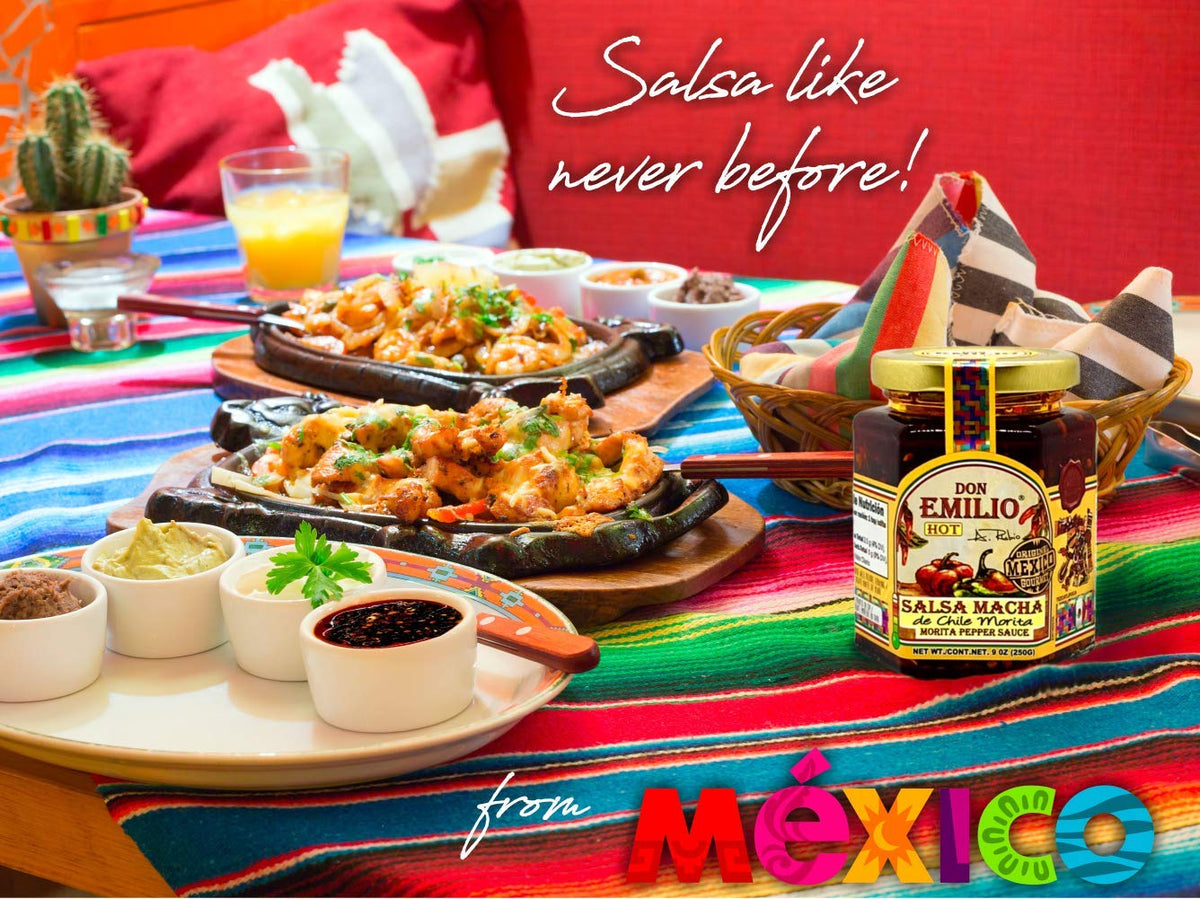 Don Emilio Salsa Macha Hot Chili Sauce, Chili Crisp Oil, Spicy Sauce, Morita Peppers, Natural Chili Paste, 3 Pack of 9 oz