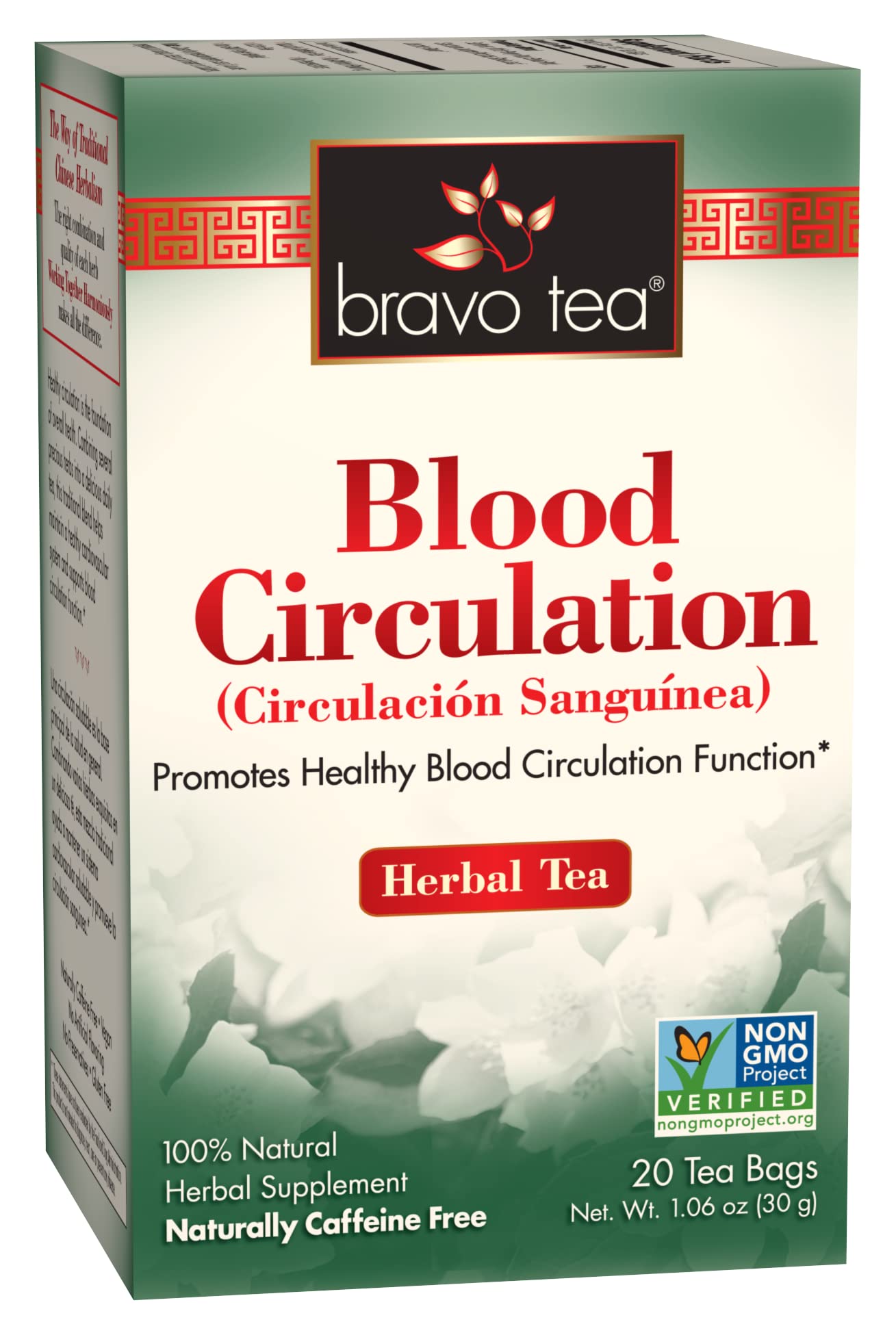 Bravo Teas&Herbs Blood Circulation Herbal Tea Energy Blend Free 20 Count