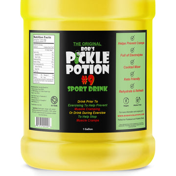 Bobs Pickle Potion #9 Dill Juice - Sports Drink, 128 Fl Oz (Pack of 1)
