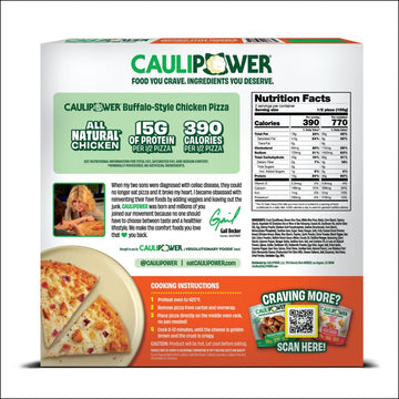CAULIPOWER Buffalo-Style Chicken Stone-fired Cauliflower Crust Pizza, 10.9 oz